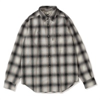 フェードチェックシャツ (Men's)(アイボリー-M)