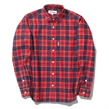 TSウォームチェックシャツ  (Women's)(レッド-S)