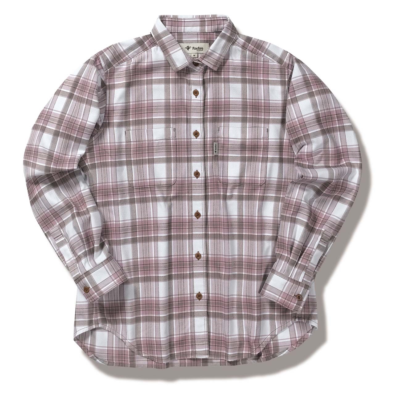 TSラフチェックシャツ(Women's)(モーブピンク-S)