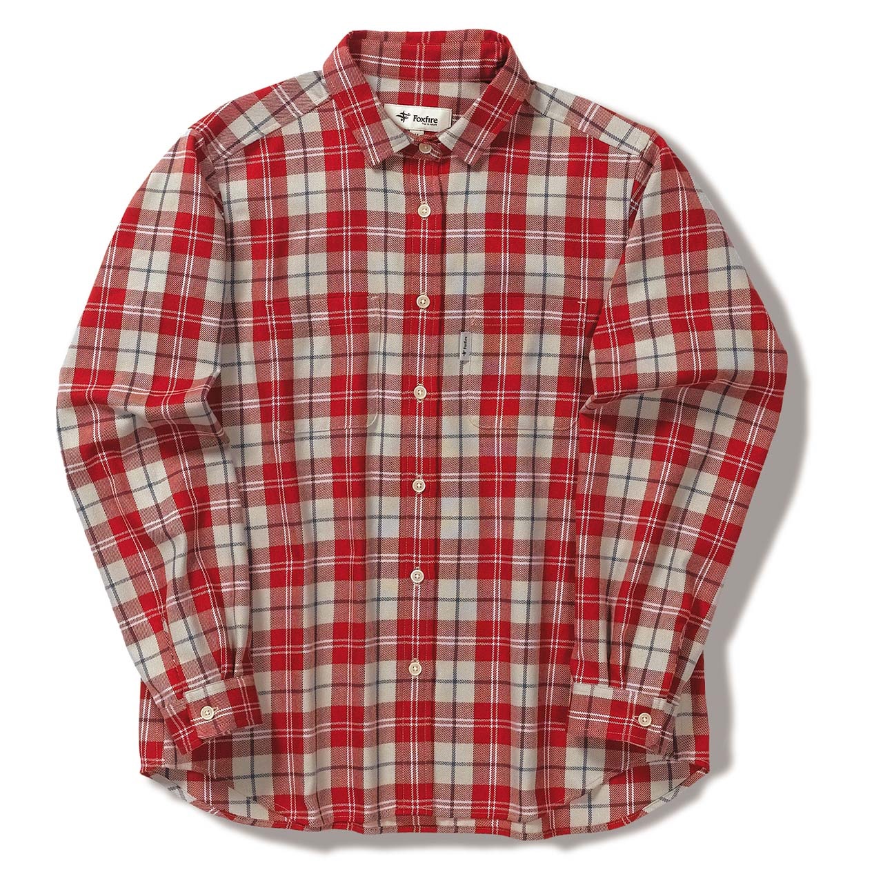 TSウォームチェックシャツ(Women's)(レッド-S)