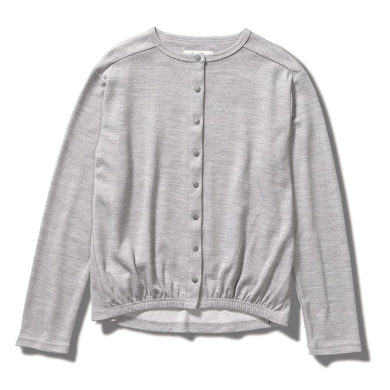 PPウールジャカードカーディ(Women's)(グレー-S)