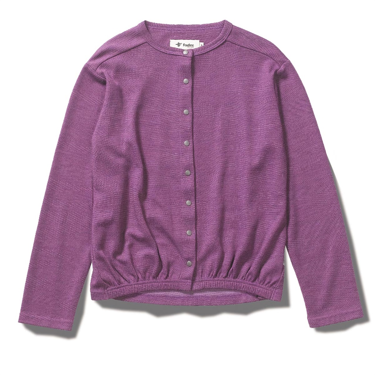 PPウールジャカードカーディ(Women's)(パープル-S)