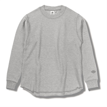 TCワッフルモッククルー(Women's)(グレー-M)