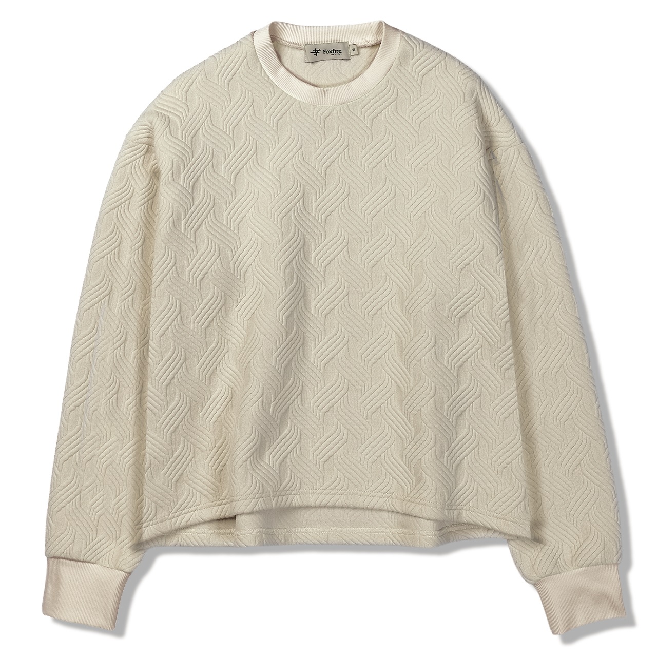 ケーブルキルトクルー(Women's)(アイボリー-M)