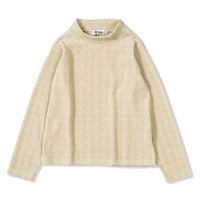 ケーブルジャカードハイネック (Women's)(アイボリー-S)