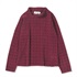 ケーブルジャカードハイネック (Women's)(マルーン-S)