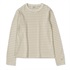 ミニワッフルボーダークルー (Women's)(ベージュ-S)