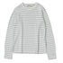 ミニワッフルボーダークルー (Women's)(ライトグレー-S)