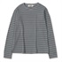ミニワッフルボーダークルー (Women's)(チャコール-S)