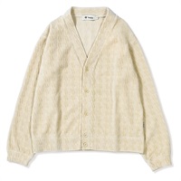 ケーブルジャカードカーディ (Women's)(アイボリー-M)