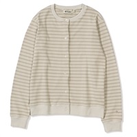 ミニワッフルボーダーカーディ (Women's)(ベージュ-M)