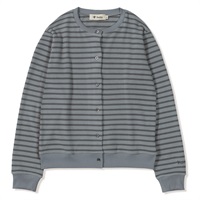 ミニワッフルボーダーカーディ (Women's)(チャコール-M)