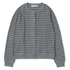 ミニワッフルボーダーカーディ (Women's)(チャコール-M)