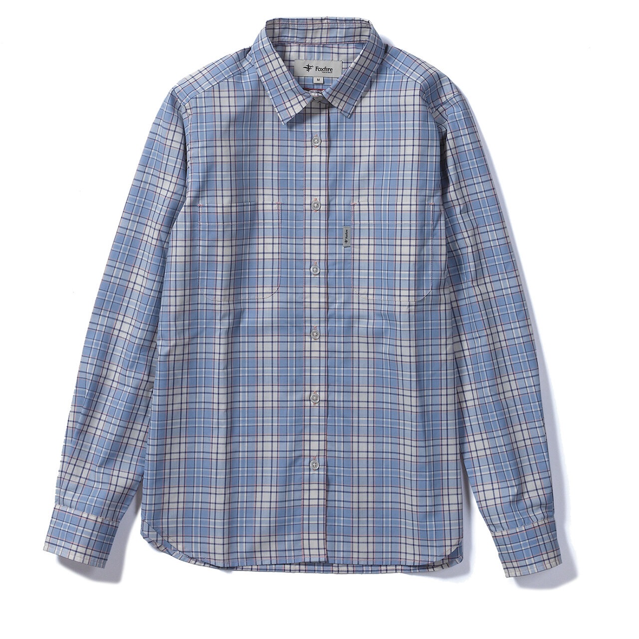 SCミドルチェックシャツ (Women's)(ライトブルー-S)