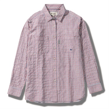 TSサッカーギンガムシャツ (Women's)(レッドxネイビー-S)
