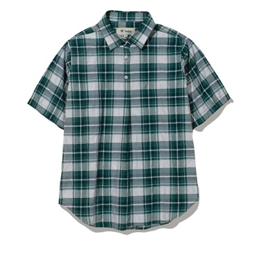CシールドサーフェスチェックシャツS/S  (Women's)(グリーン-S)