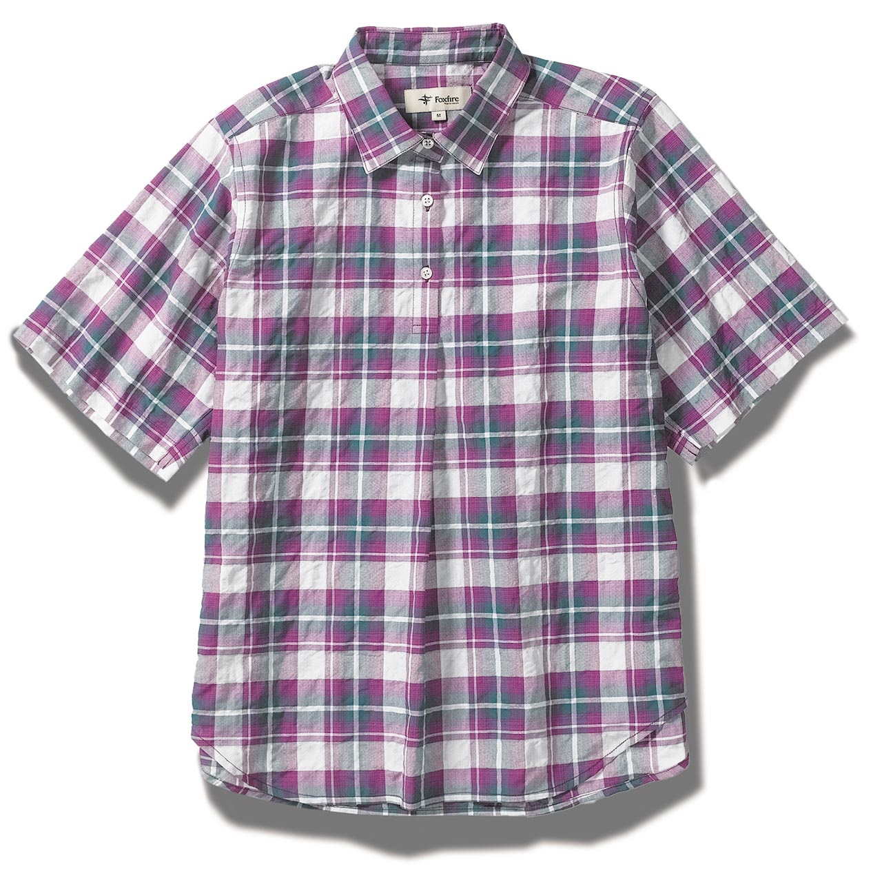 CシールドサーフェスチェックシャツS/S  (Women's)(パープル-S)