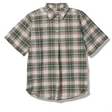 CシールドサーフェスチェックシャツS/S  (Women's)(アッシュグリーン-S)