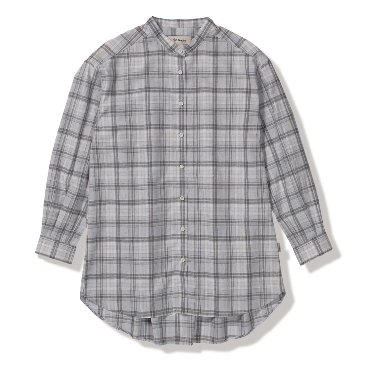 TSリネンチェックチュニック (Women's)(ライトグレー-S)