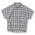 TSリネンチェックシャツS/S (Women's)(ライトグレー-S)