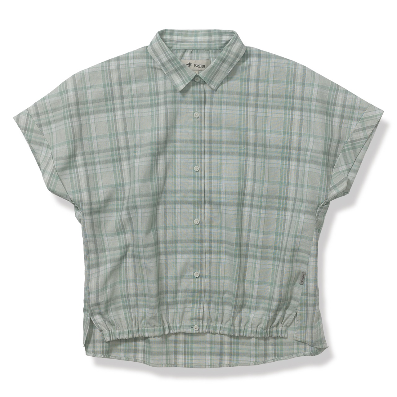 TSリネンチェックシャツS/S (Women's)(ミストミント-S)
