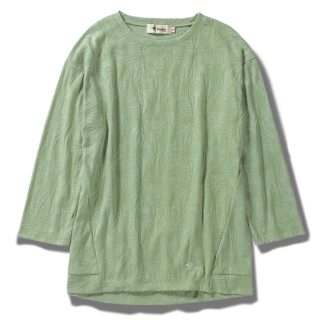 TSリーフジャカードクルー7/S(Women's)(ライトグリーン-S)