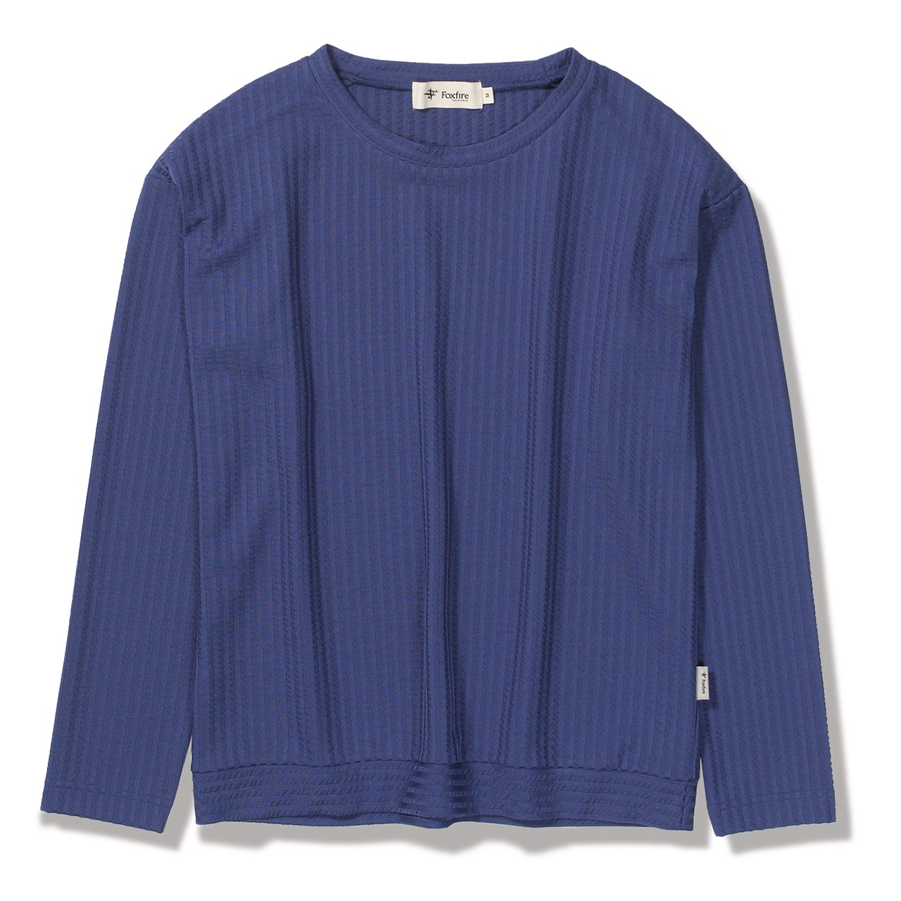 TSワッフルリブルーズクルー (Women's)(ブルー-S)