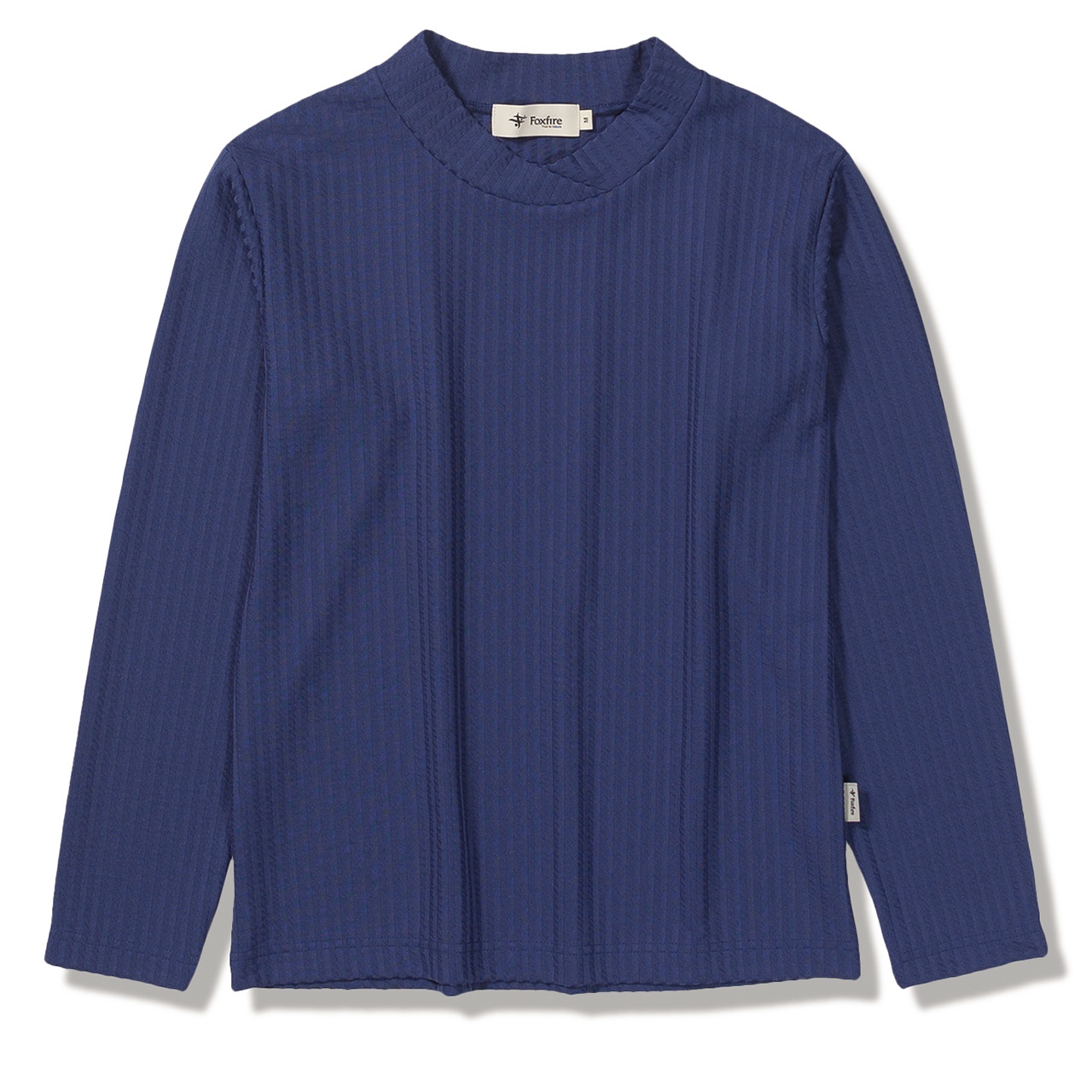 TSワッフルリブクロスネック (Women's)(ブルー-S)