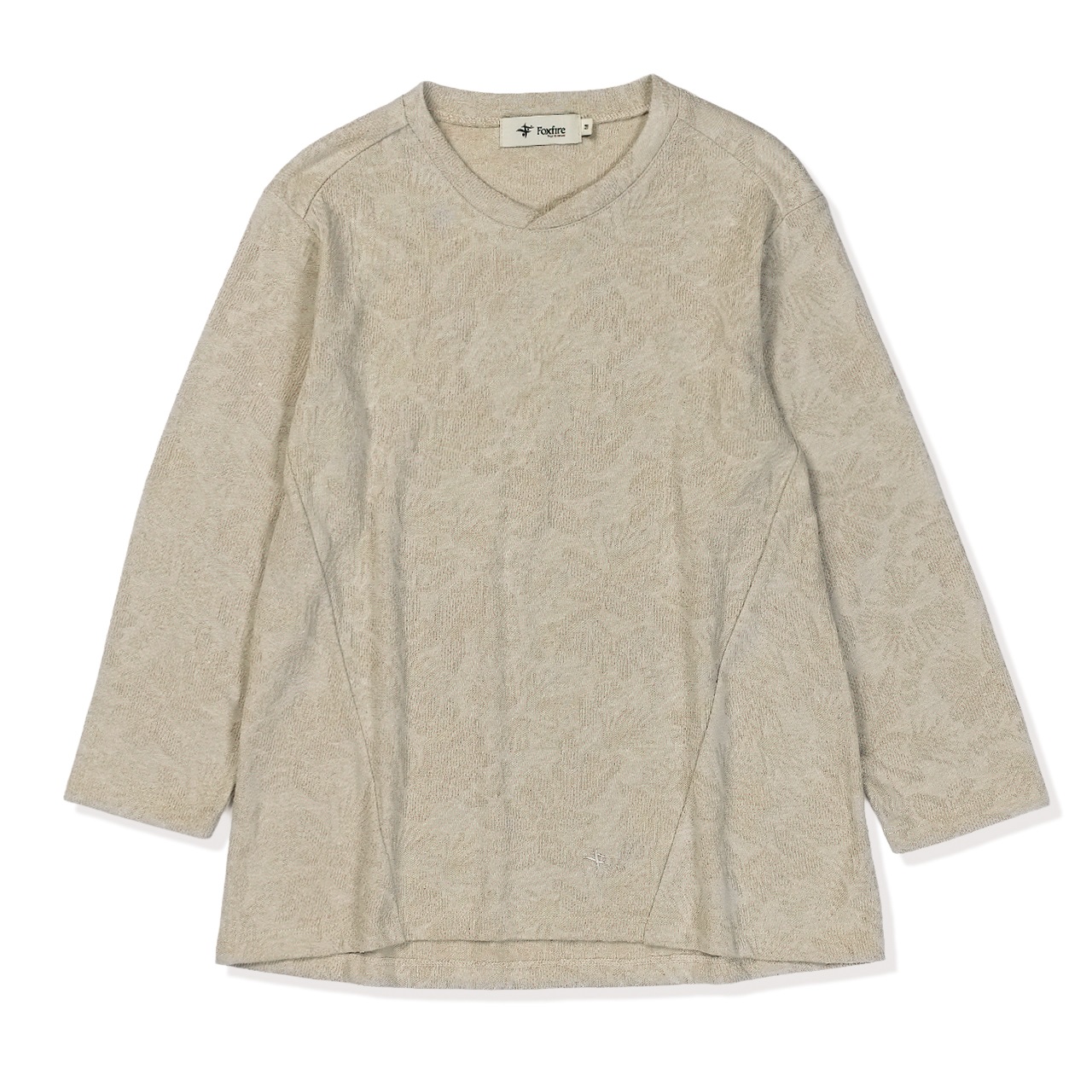 TSアイランドフラワージャカードクルー7/S (Women’s)(グラナイトサンド-S)