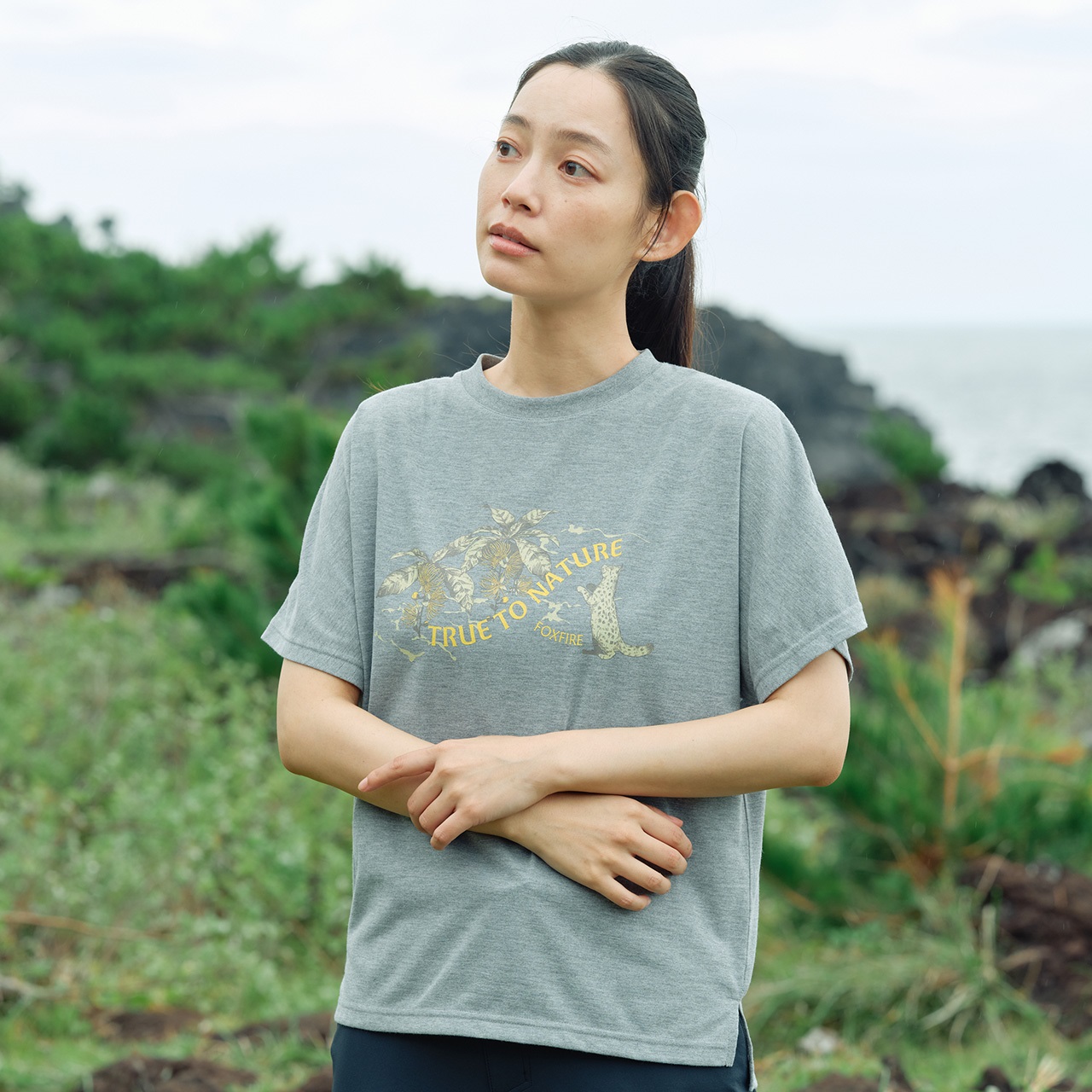 ※新品未使用タグ付き※フォーリアブリランテ　ナイロンスムースシャツ CシールドイリオモテティーS/S (Women's) | Foxfire ブランド公式