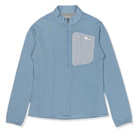 マイクログリッドウールハーフジップ (Women’s)(ライトブルー-S)