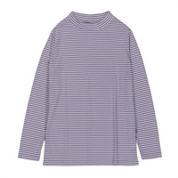 TSスムースボーダーモックネック (Women’s)(パープル-S)