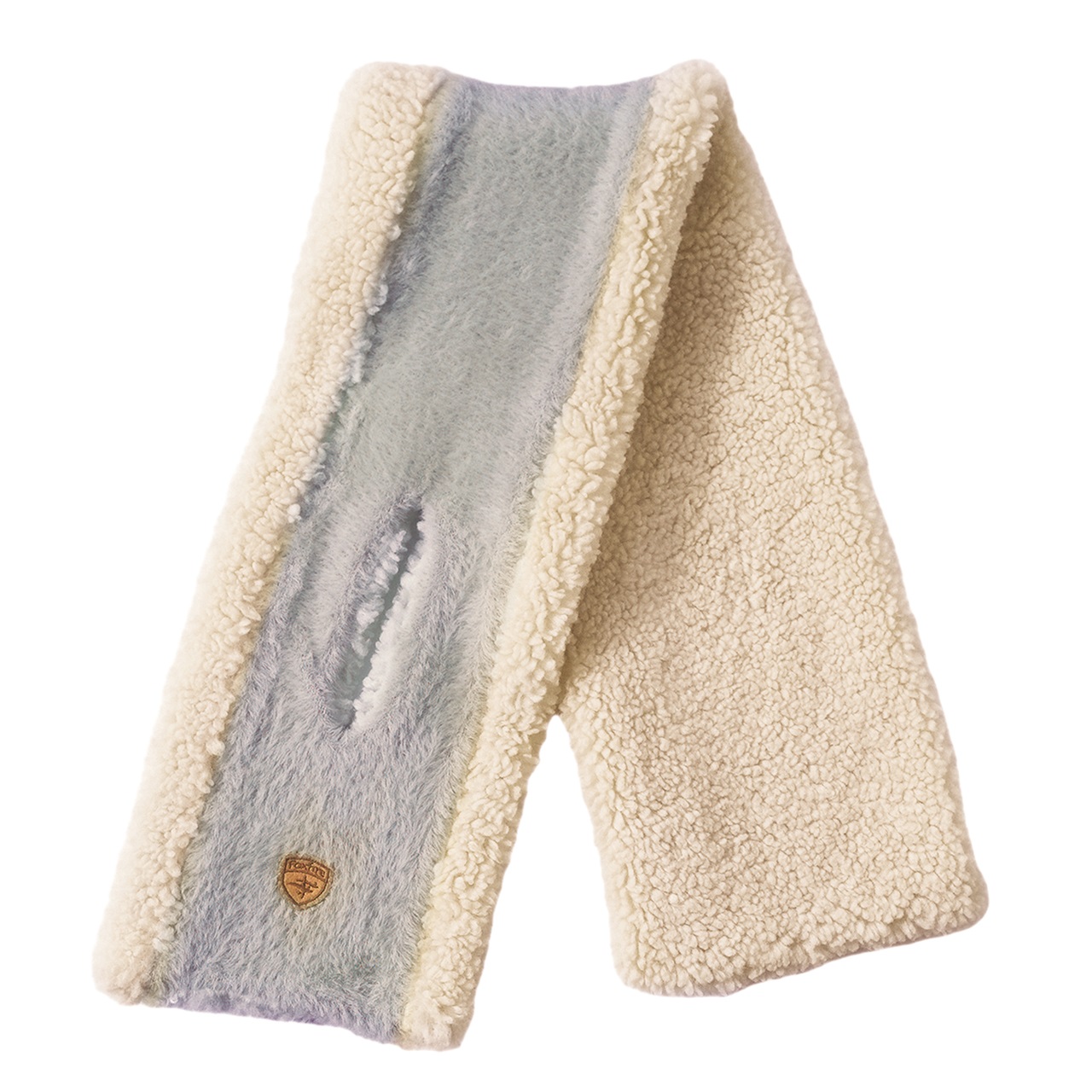 モールヤーンニットループマフラー(Women's)(ブルーグレー-ﾌﾘｰ)