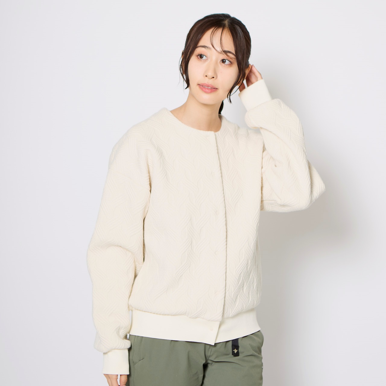 meltie キルティング ケープ コート ホワイト 組曲｜【洗える・中綿】2WAYキルト コート | Rakuten Fashion