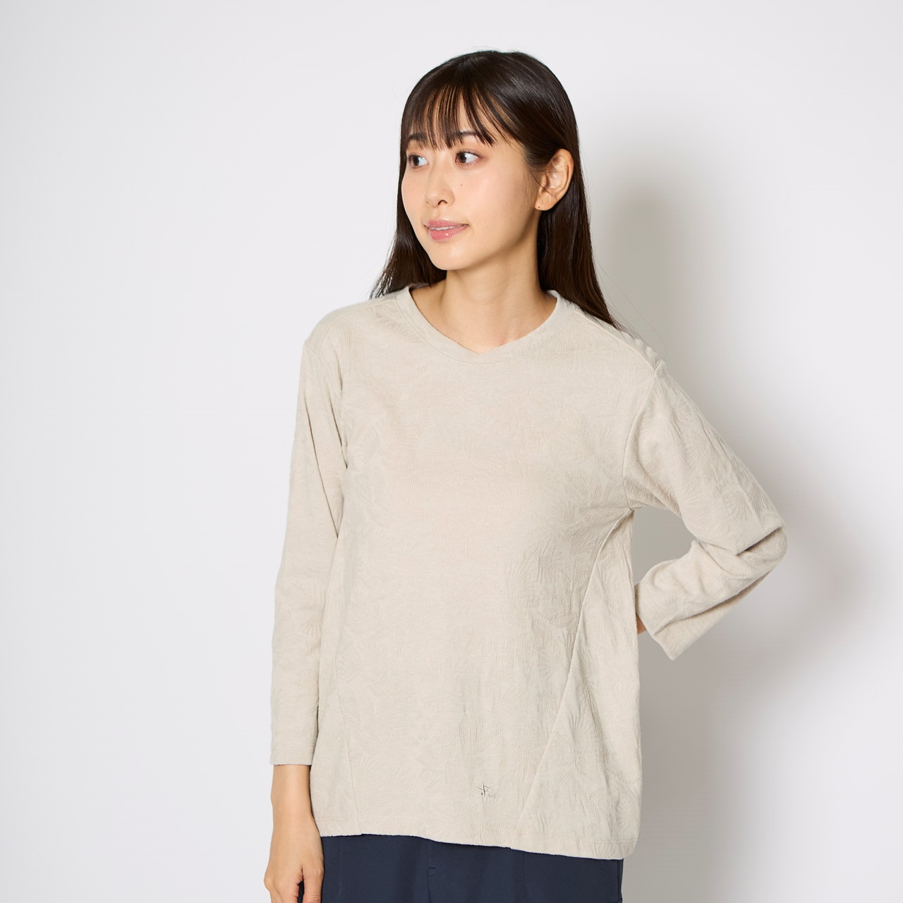 TSアイランドフラワージャカードクルー7/S (Women's) | Foxfire