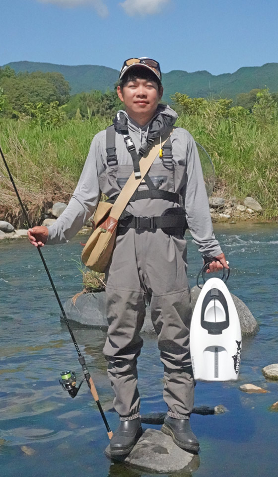 ウェーダー着用