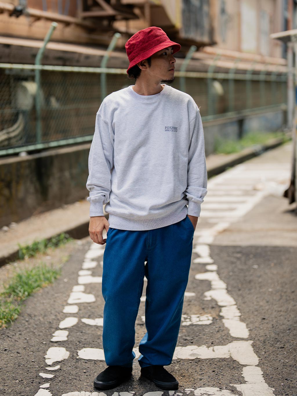 FFヘリテージフォトプリントスエット着用