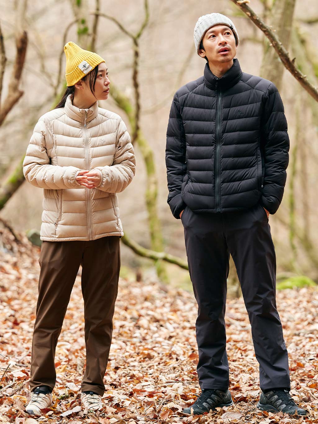 PFユニットダウンジャケット着用