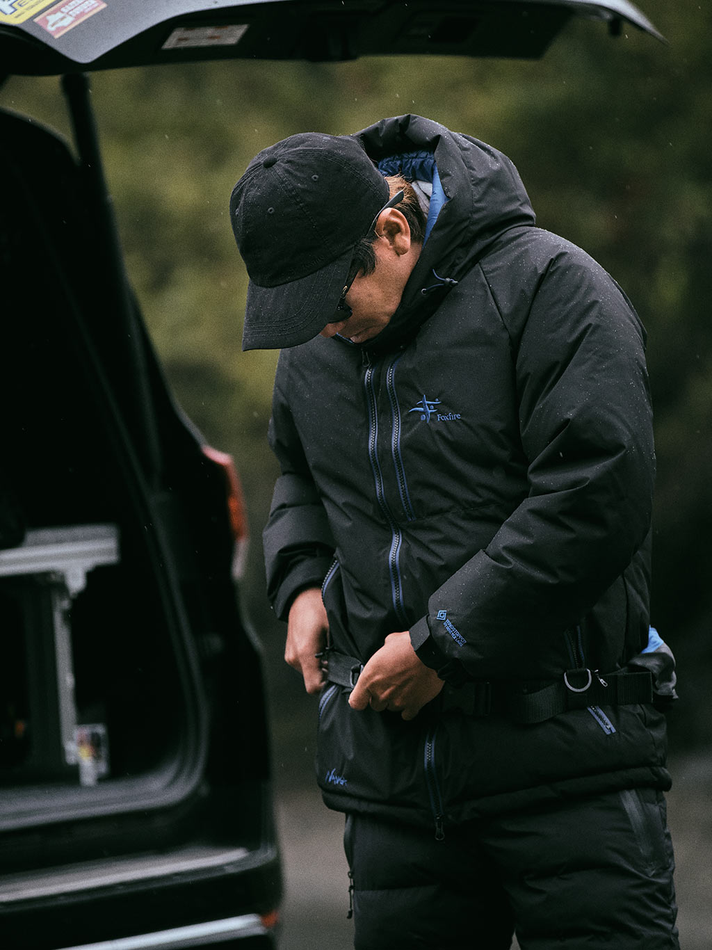 Foxfire×NANGA GORE-TEX　フィッシングダウンジャケット 2025着用