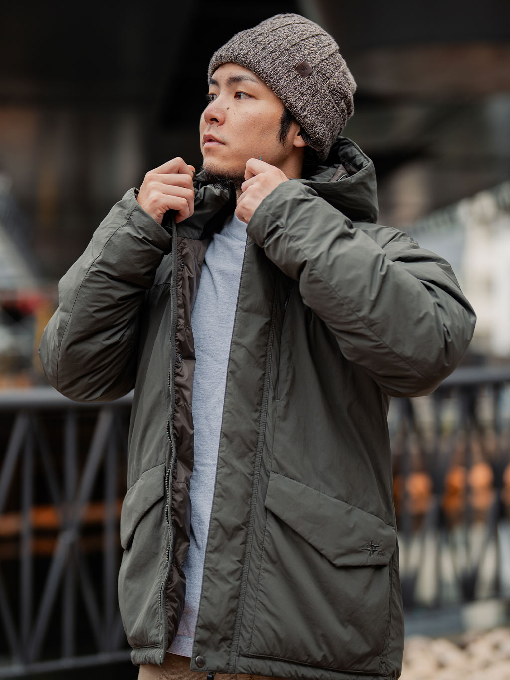 マルチパフジャケット着用