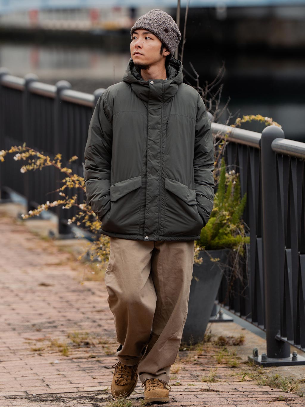 マルチパフジャケット着用