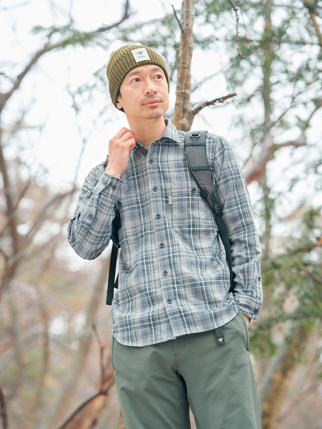 TSメランジチェックシャツ (Men's)
