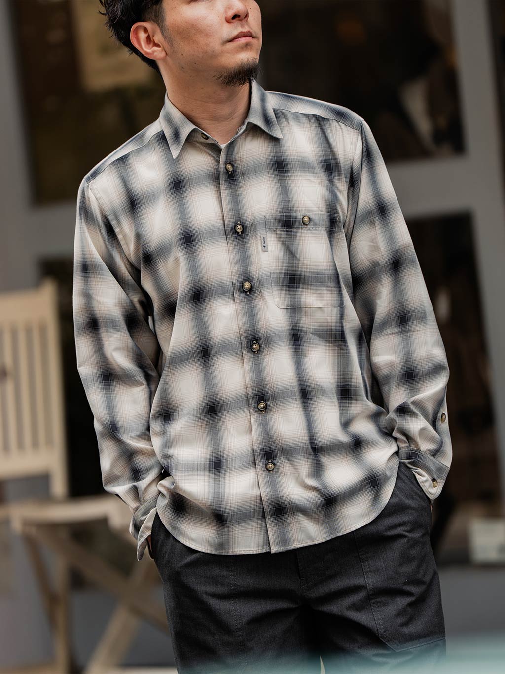 フェードチェックシャツ (Men's)