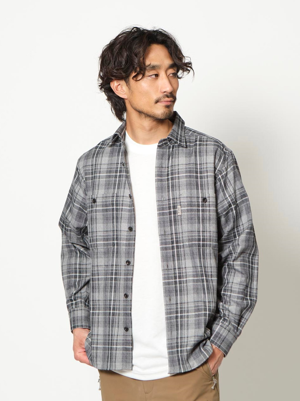 TSメランジチェックシャツ (Men's)