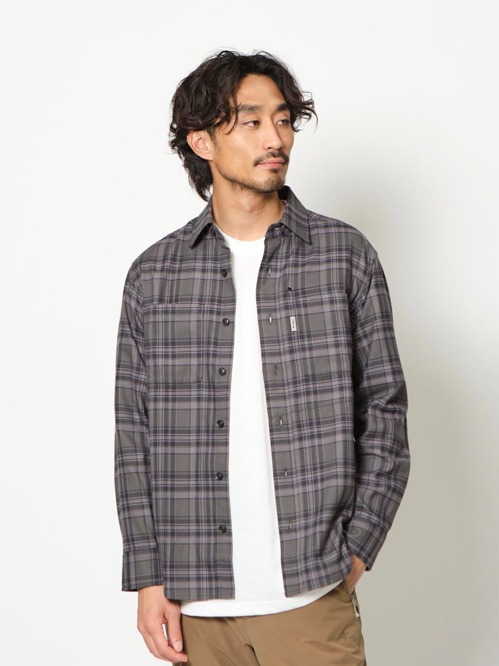 TSラフチェックシャツ (Men's)
