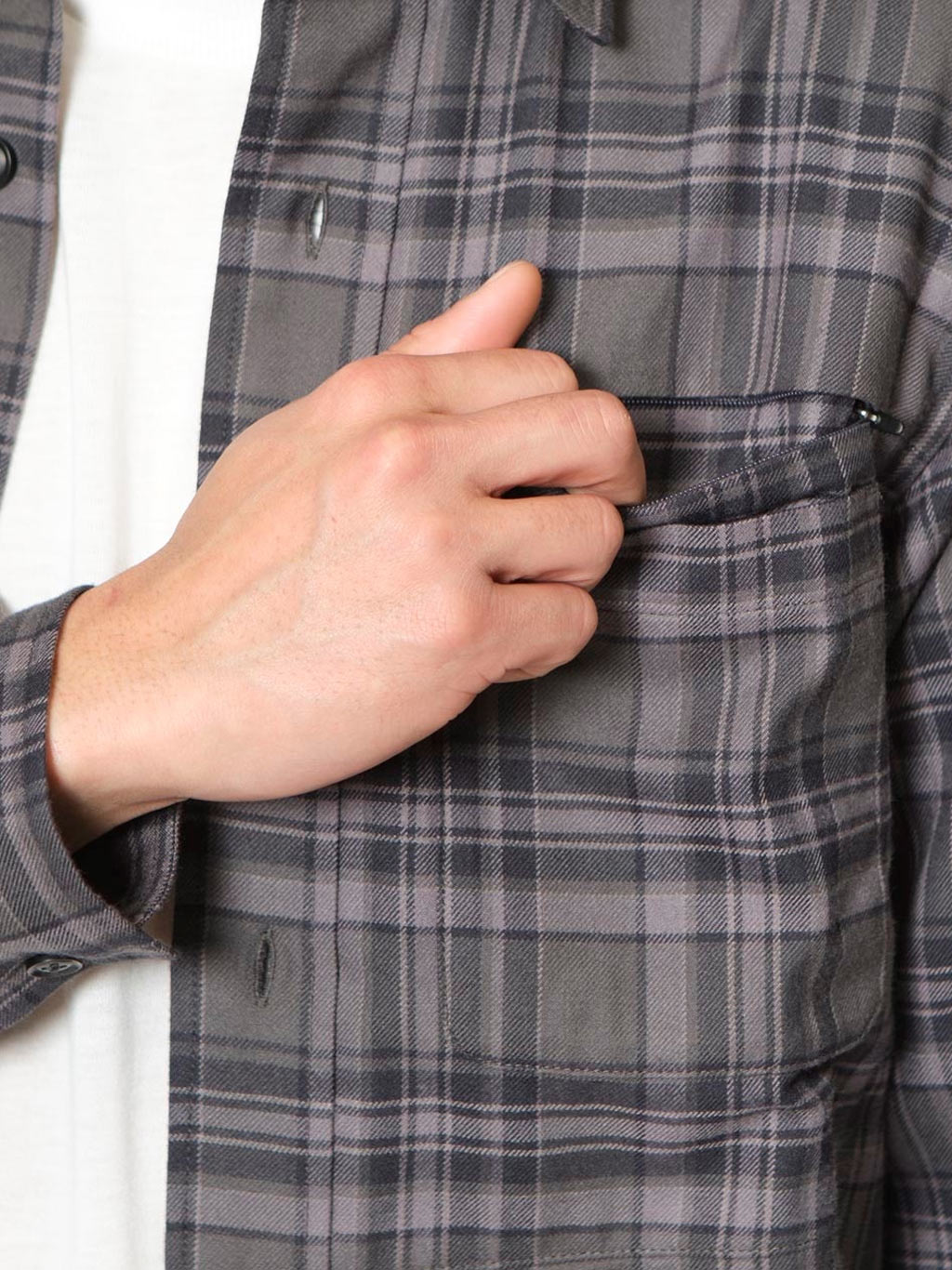 TSラフチェックシャツ (Men's)
