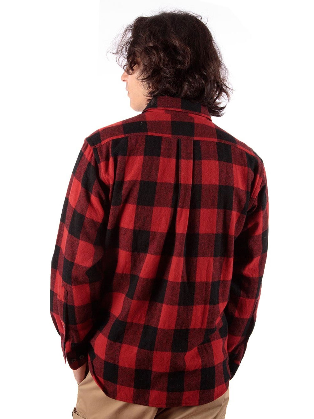 ウォッシャブルウールバッファローチェックシャツ (Men's)