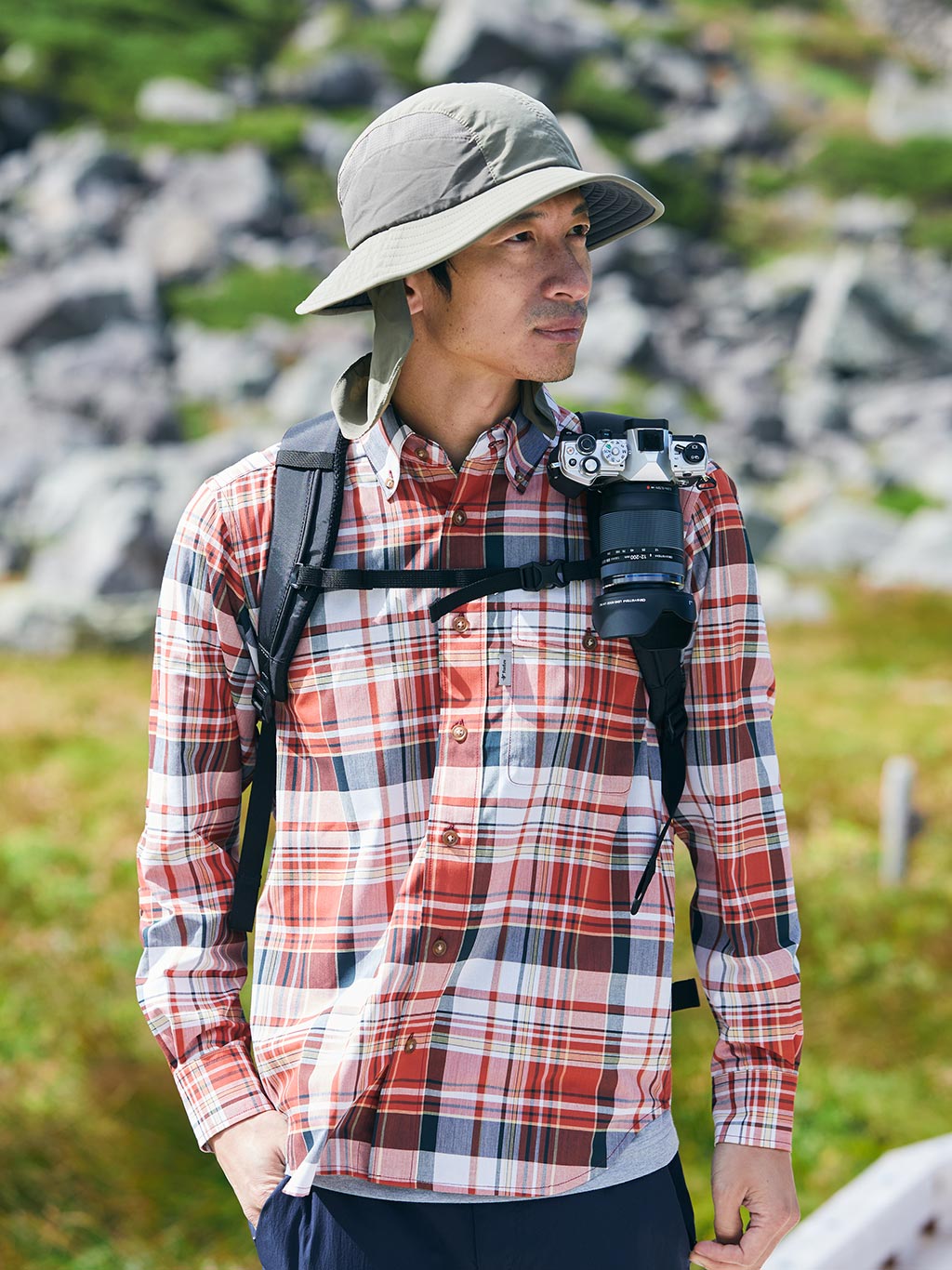 Cシールドフレッシュチェックシャツ (Men's)