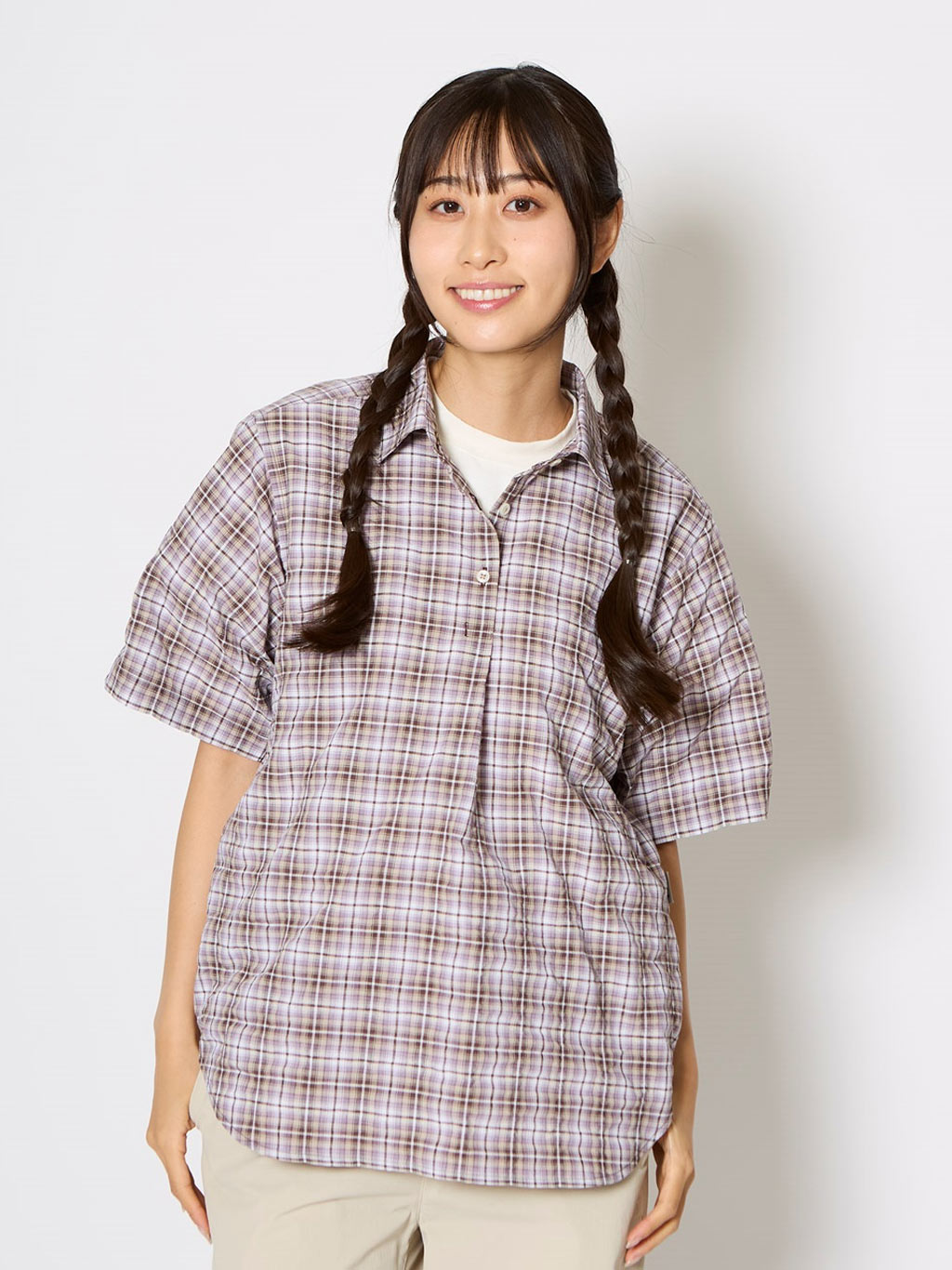 Cシールドバンピーシャツ S/S (Women's)